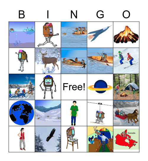 ADVENTURES IN CANADA Bingo Card
