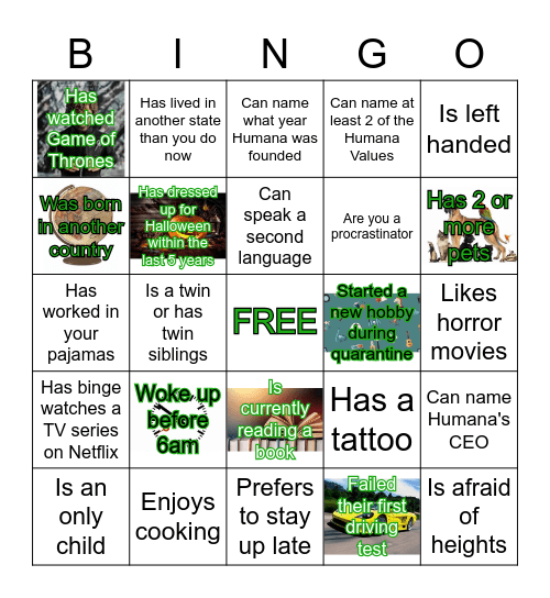 Team Synergy Ice Breaker BINGO Card