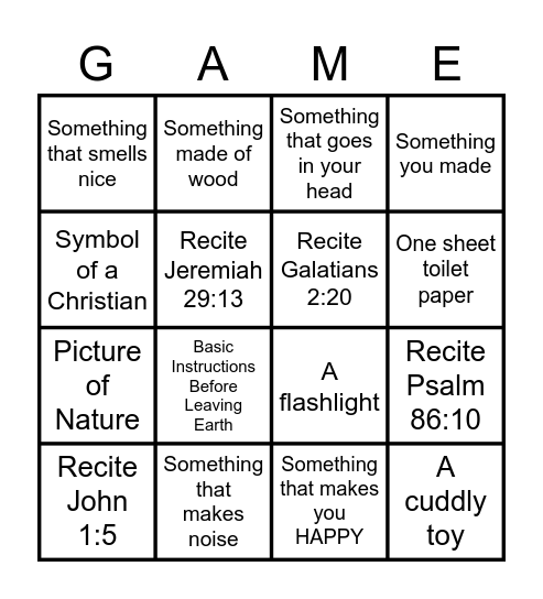 GAME NIGHT Bingo Card