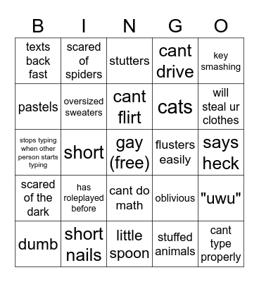 bottom bingo Card