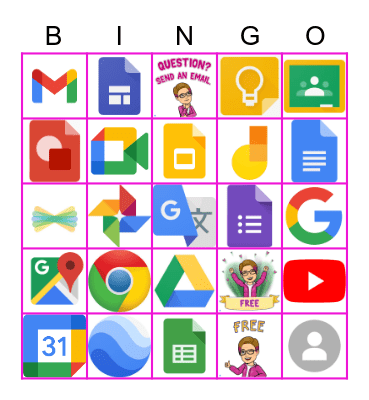 Google APPS & what they do? Bingo Card