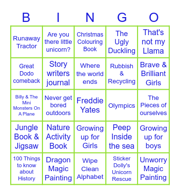 Tink's Bingo Card