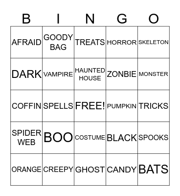HALLOWEEN BINGO Card