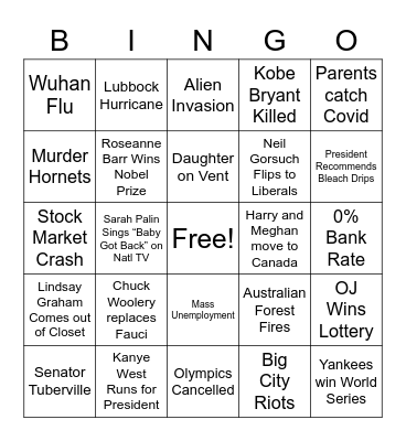 2020 HELLSCAPE BINGO Card