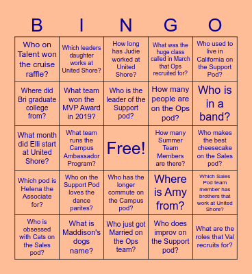 Week 4 Bingo Sheet Bingo Card