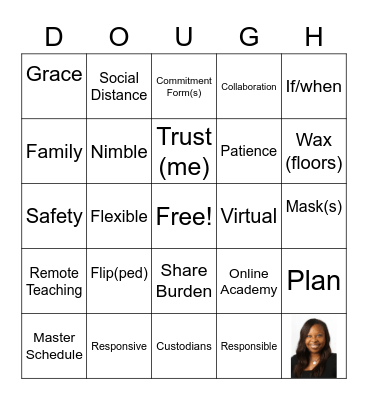 7/14/20 Falculty Meeting Bingo Card