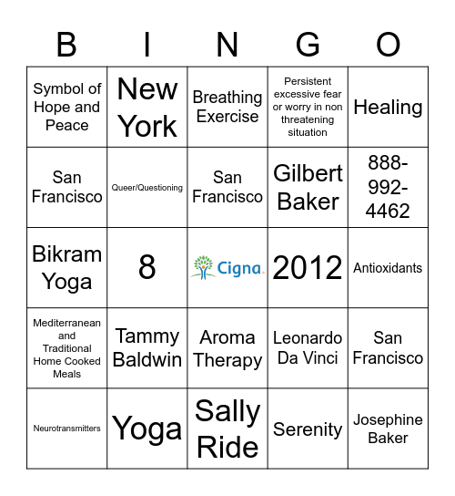 D&I Bingo Card