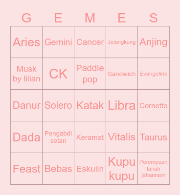 👶 bingo miyeon 👶 Bingo Card