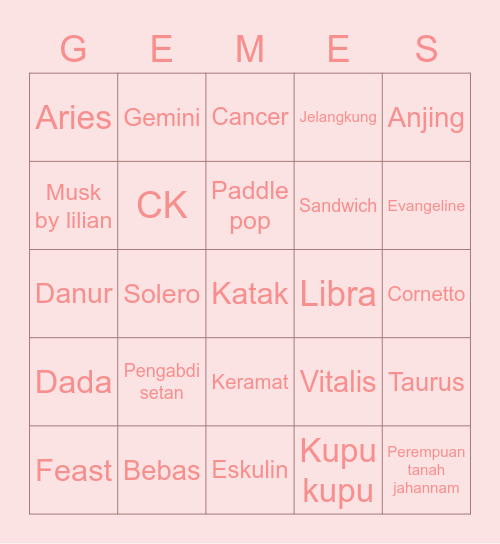 👶 bingo miyeon 👶 Bingo Card