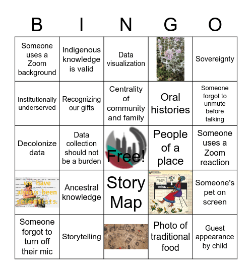 Indigenous Evaluation Bingo Card