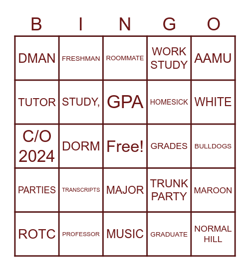 DeMikah's Trunk Party !! Bingo Card