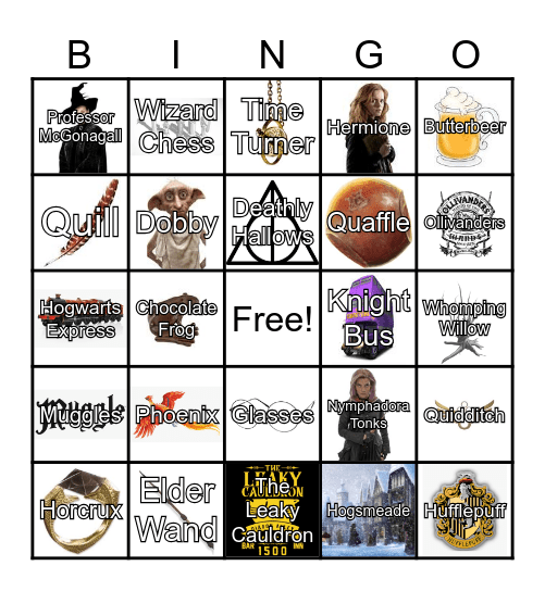 Harry Potter Bingo Card