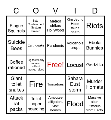 2020 BINGO Card