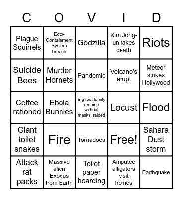 2020 BINGO Card