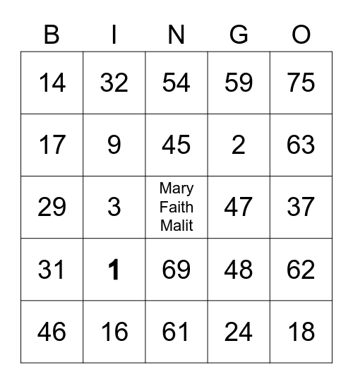 Cluster Mcky Virtual Party Bingo Card