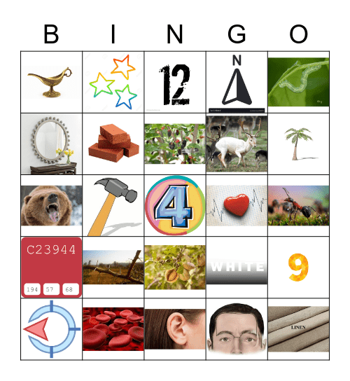 Bible Symbols Bingo Card