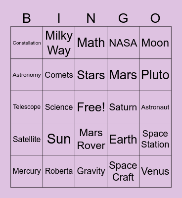 Imagine the Possibilities! Bingo Card