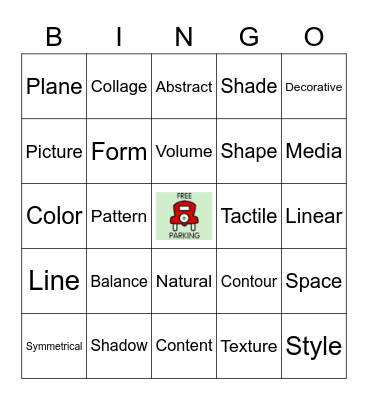 Art Bingo Card