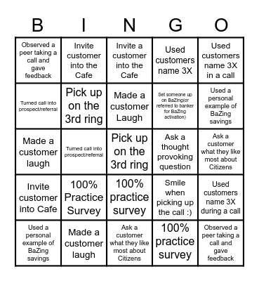 Citizens CES Bingo Card