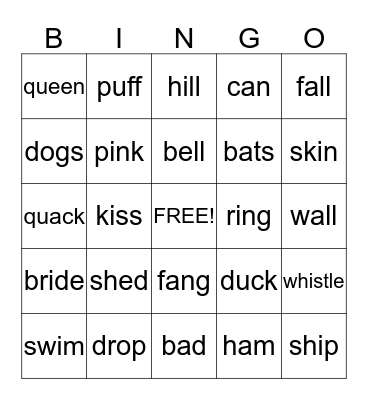 Pumpkin Bingo Card