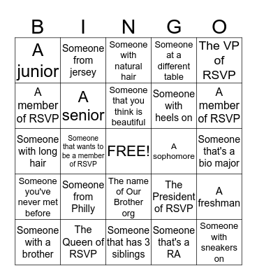 RECONSTRUCTING SISTERS VISIONS& PURPOSES Bingo Card