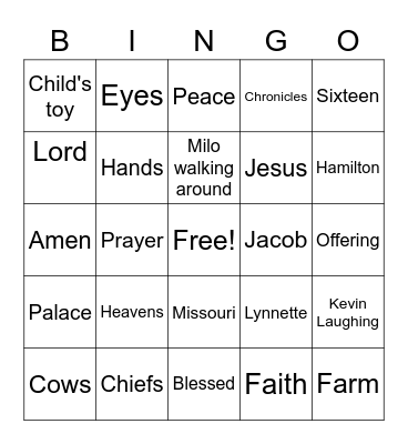 CBC Bingo 7.19.20 Bingo Card