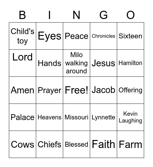 CBC Bingo 7.19.20 Bingo Card
