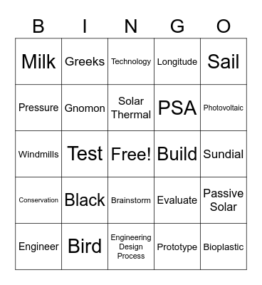 Enviro-Engineers Bingo Card