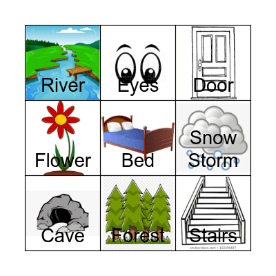 Transitions - Bear Hunt Bingo Card