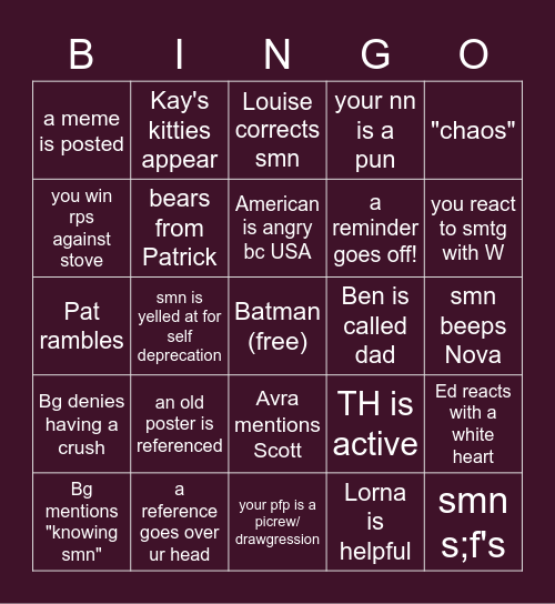Bingo by Committiee Bingo Card