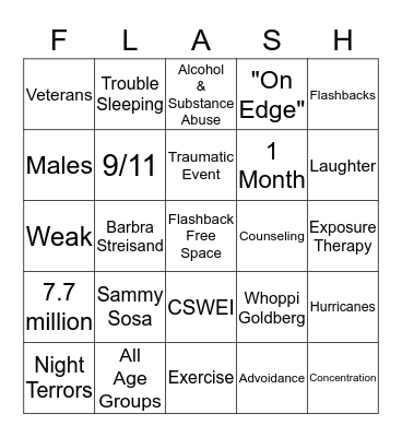 FLASHBACK BINGO Card