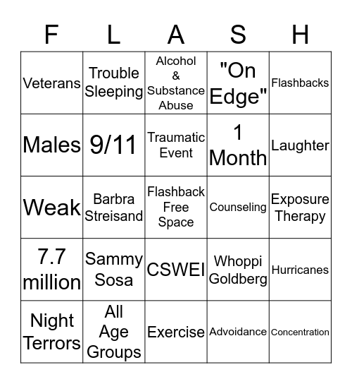 FLASHBACK BINGO Card