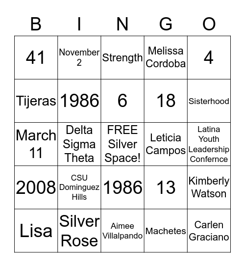 LAMBDA  Bingo Card