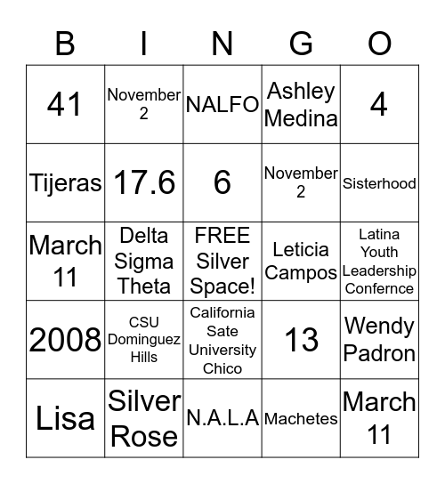 LAMBDA  Bingo Card
