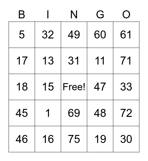 MRR PasaBuyPaMore Bingo Card