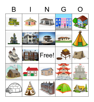 Places You Can Live Bingo Card