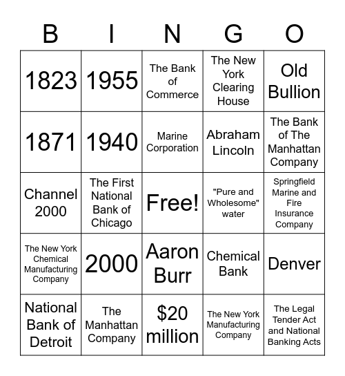 Trivia Bingo 2 Bingo Card
