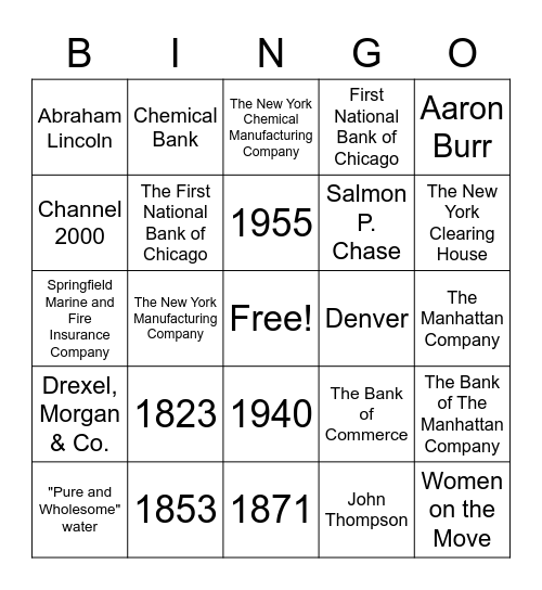 Trivia Bingo 3 Bingo Card