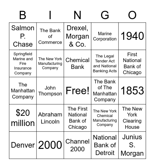 Trivia Bingo 4 Bingo Card