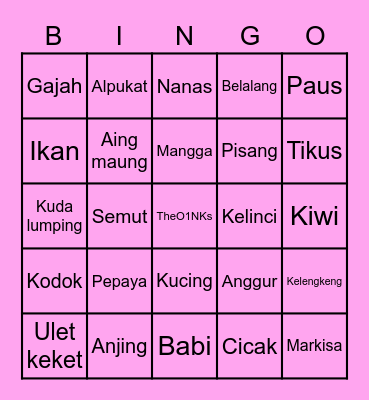 B B B B BINGO! Bingo Card