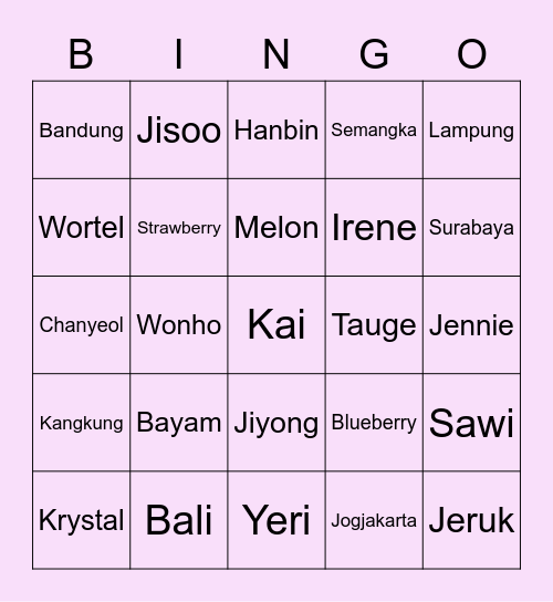 Ruby Bingo Card