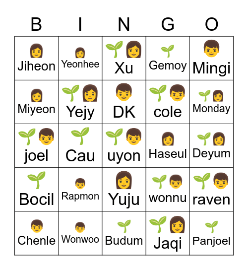 Xu ❀ Bingo Card