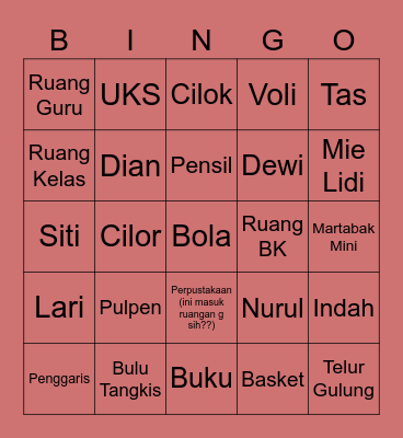 Bingonya Tea Bingo Card