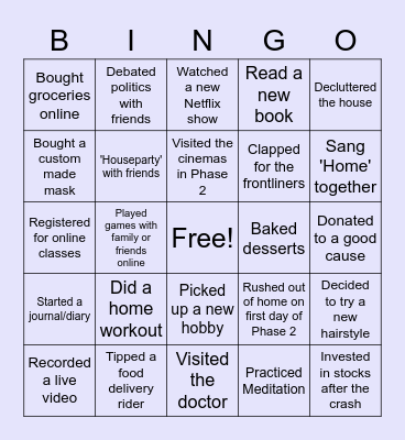 Circuit Breaker edition Bingo Card
