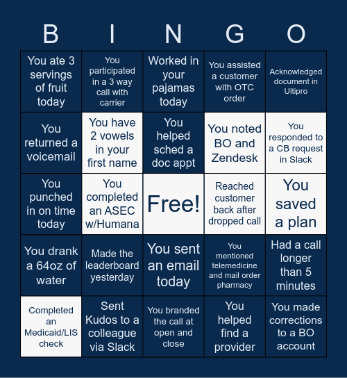 Culture Bingo Card