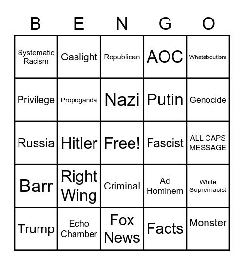 Bengo Bingo Card