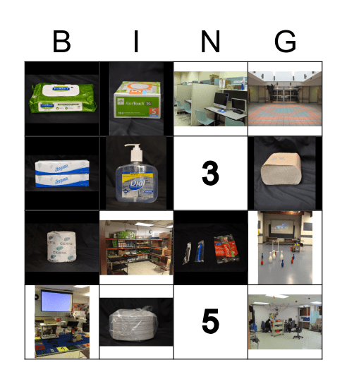 Supply Room Bingo Card