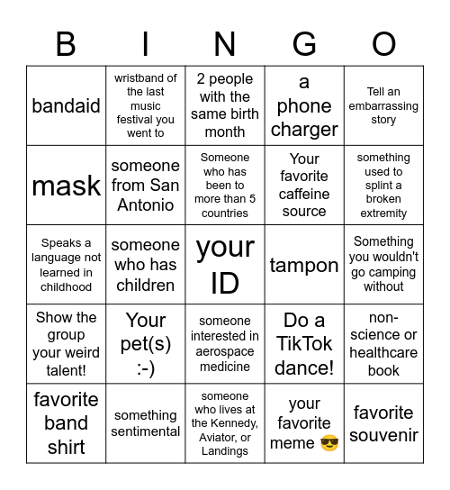 yeet Bingo Card