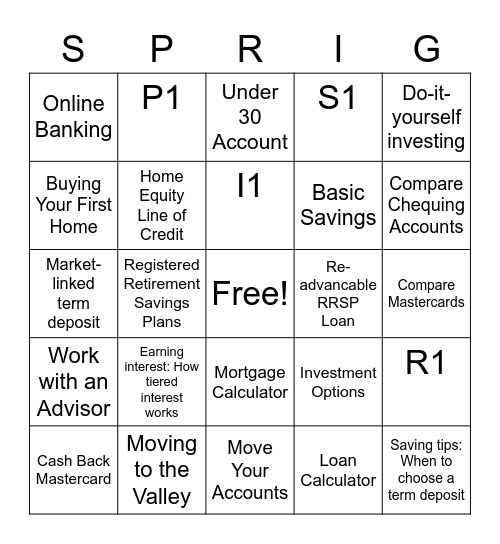 Website Bingo Card