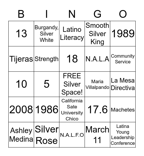LAMBDA  Bingo Card